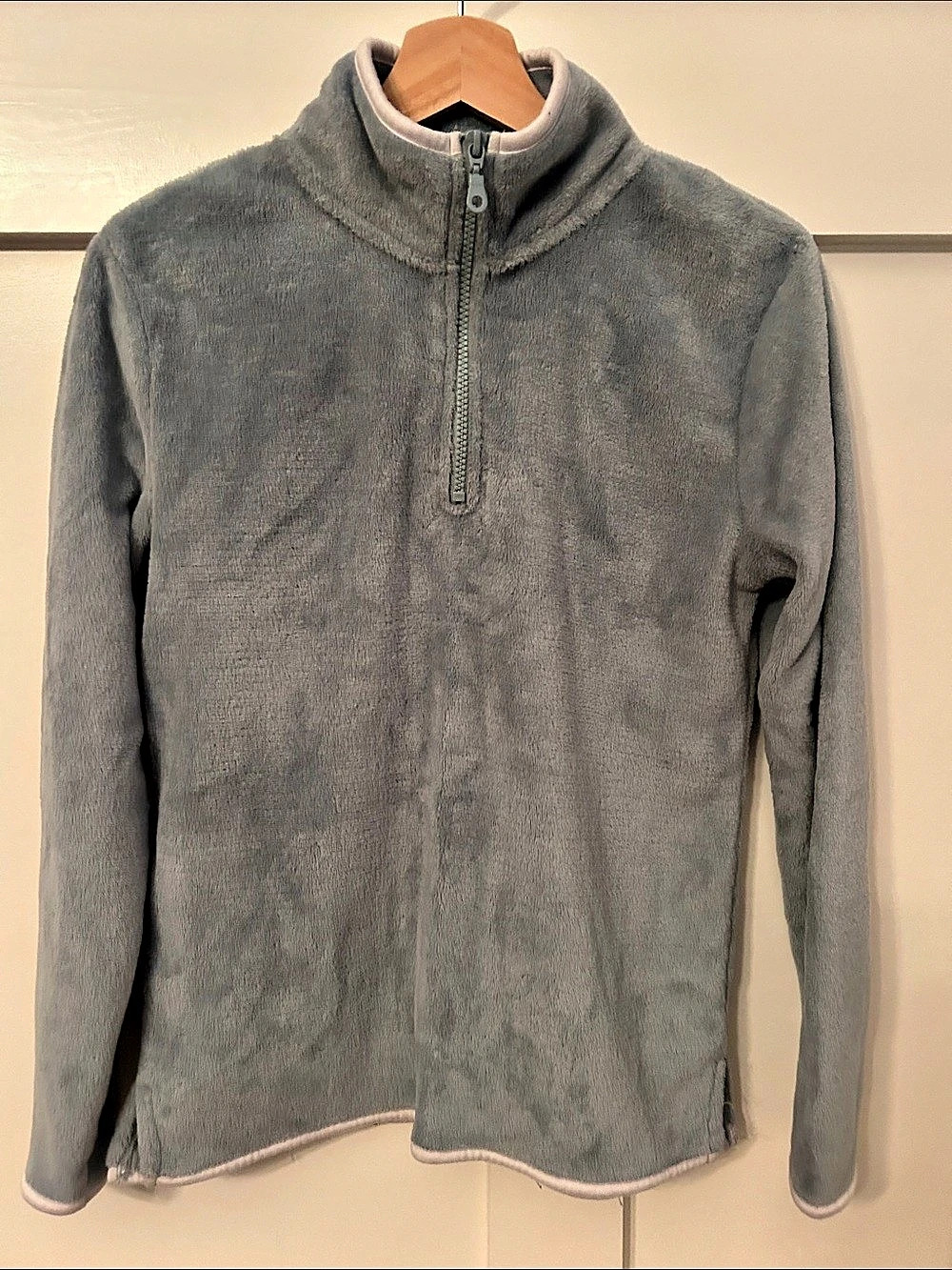 WallFlower Women's Gray Fleece Quarter-Zip Size Medium